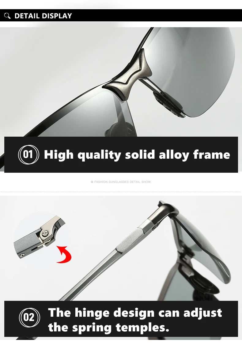 Sonnenbrille 2025: Photochromic Fishing Polarized - Chameleon Day Night Vision Driving Eyewear Collection