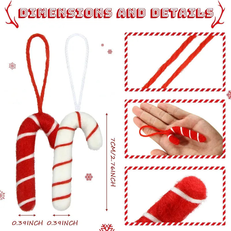 Choice Walking Stick Filzornament - Größe 8 cm, Textil, Innenbereich