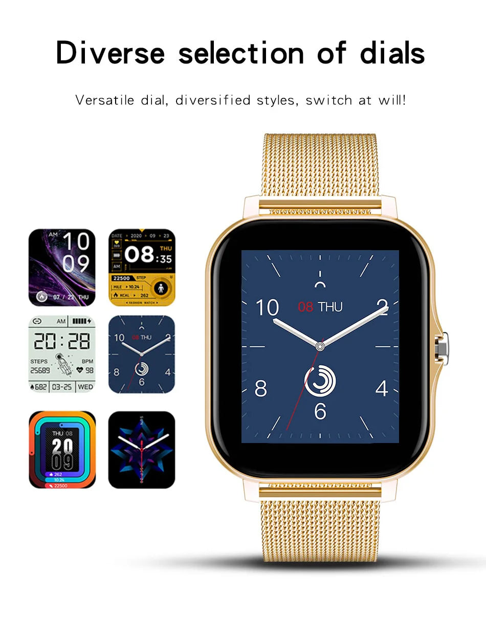 SmartWatch Pro Bluetooth Anruf - 1.44 Zoll SpO2 Blutdruck