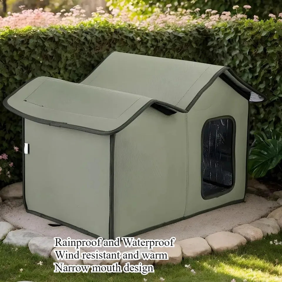 Outdoor Cat House Detachable Roof Design Pet Bed Waterproof Large Space Breathable Easy To Disassemble Cat and Dog Universal Bed