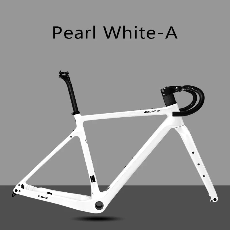 BXT Disc Brake Carbon Gravel Bike Frame 700C/27.5er Max Use 47C/2.1 Tire Carbon Gravel Bicycle Frame Thru Axle Carbon MTB Frame
