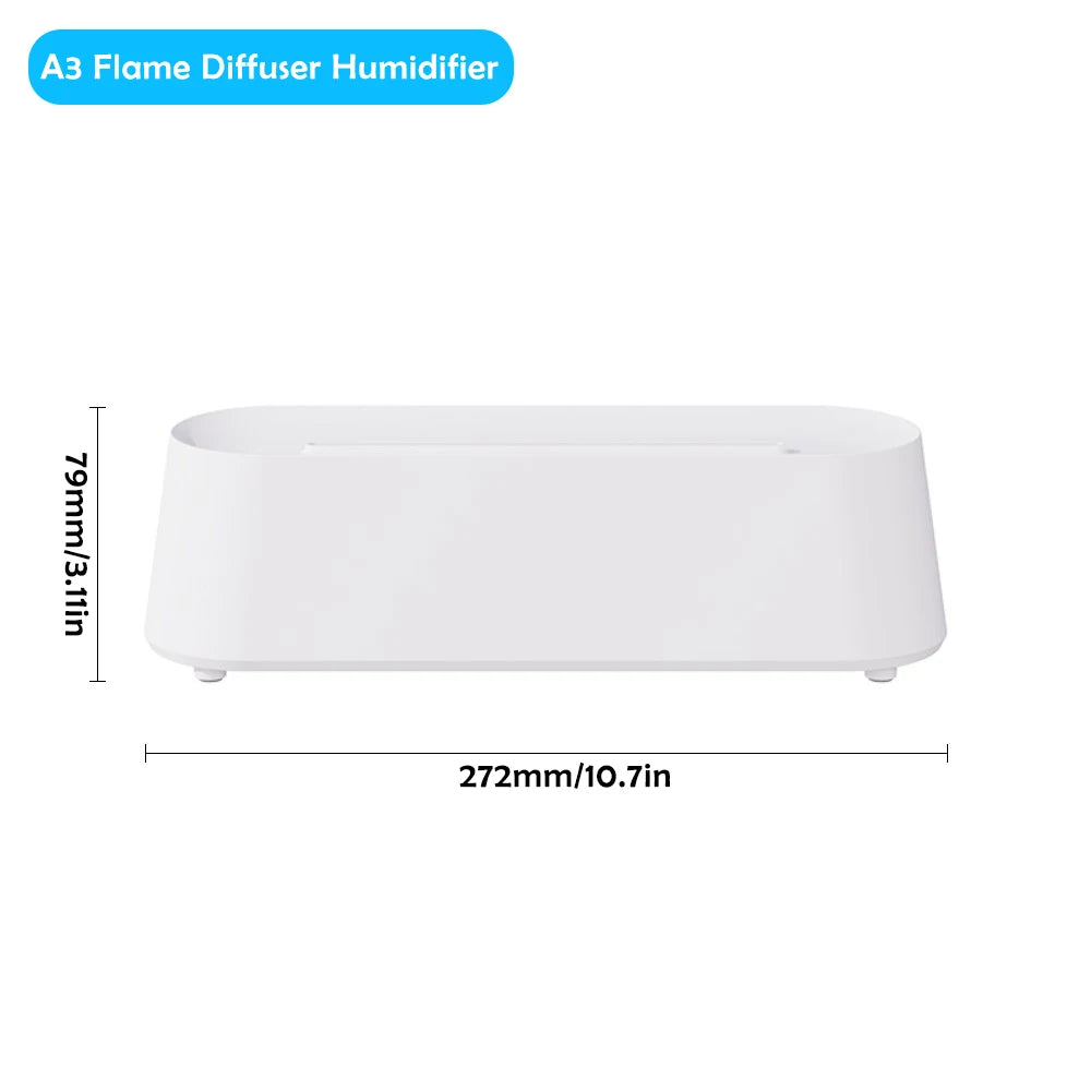 Humidifier Flame Aromatherapy Diffuser Can Add Essential Oils 7 Colours Flame Diffuser Timing Protection USB Desktop Humidifier