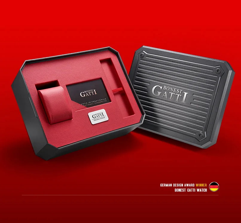 Bonest Gatti luxury automatic watch polar bear skeleton dial