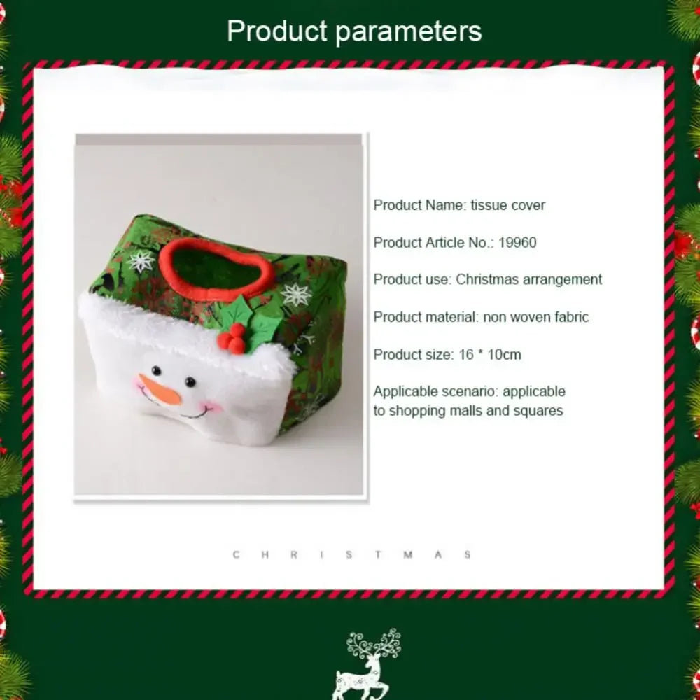 Christmas Decorative Tissue Paper Red Green Santa Claus Paper Sets Toilet Paper Bag Christmas Party Decor Home Desktop Decor