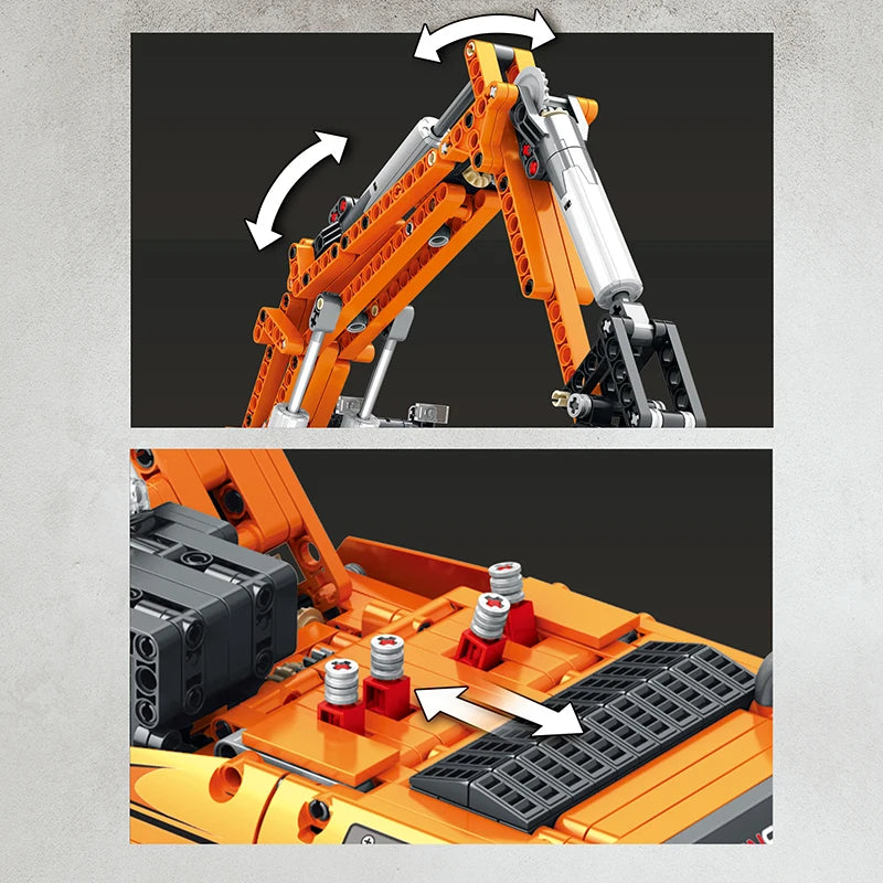 REOBRIX 22003 Ferngesteuerter Bagger - 1106 Teile 35cm