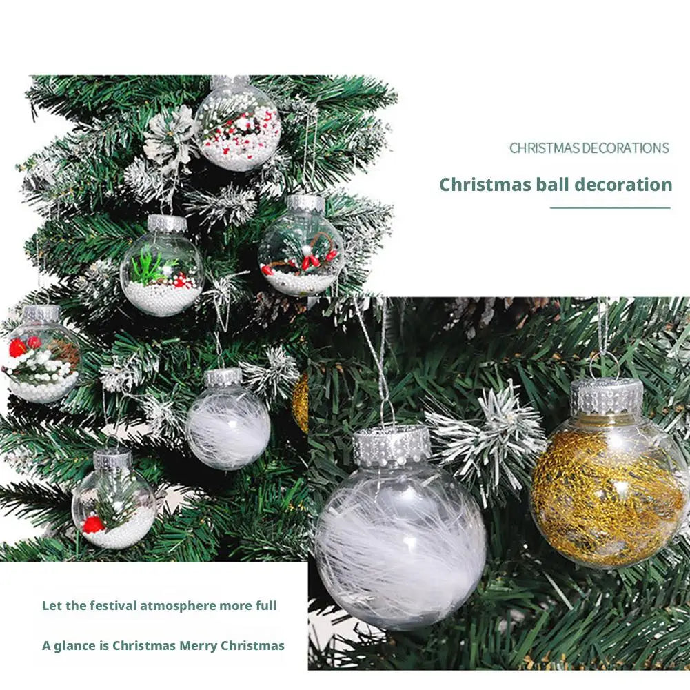 SnowBall Schneemannkugeln Transparent - 12er Set, Glaskugeln