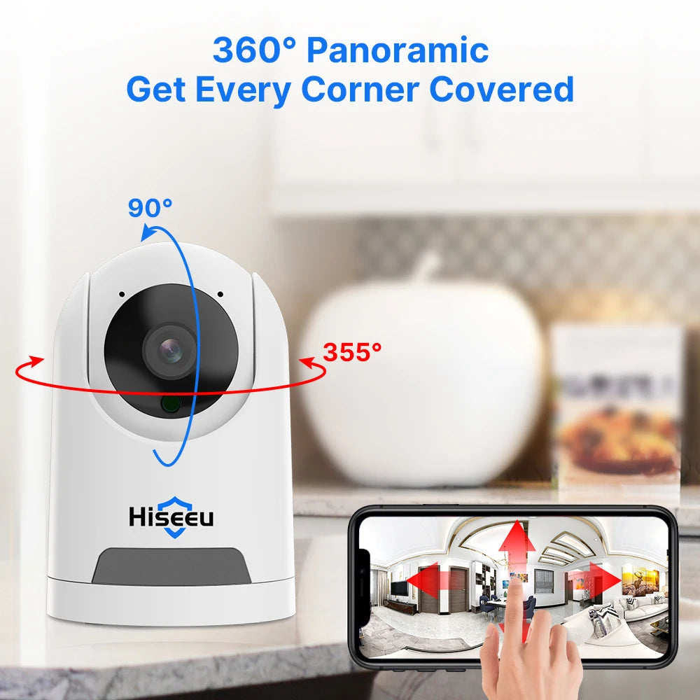 IP-Kamera 2025: Hiseeu 2K 4MP PTZ WIFI Wireless Smart - Home Security Surveillance Two-way Audio Indoor Baby Pet Monitor Collection