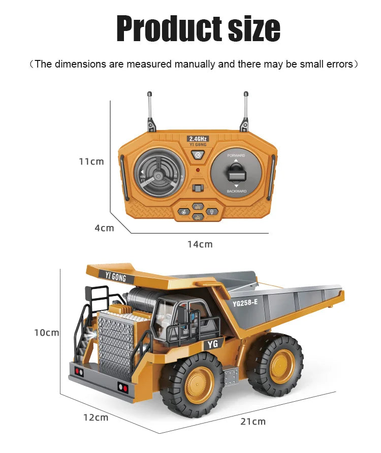 RC Car Children Toys Remote Control Car Toys For Boys Radio Control Excavator Dump Truck Bulldozer Electric car Kids Toys Gift