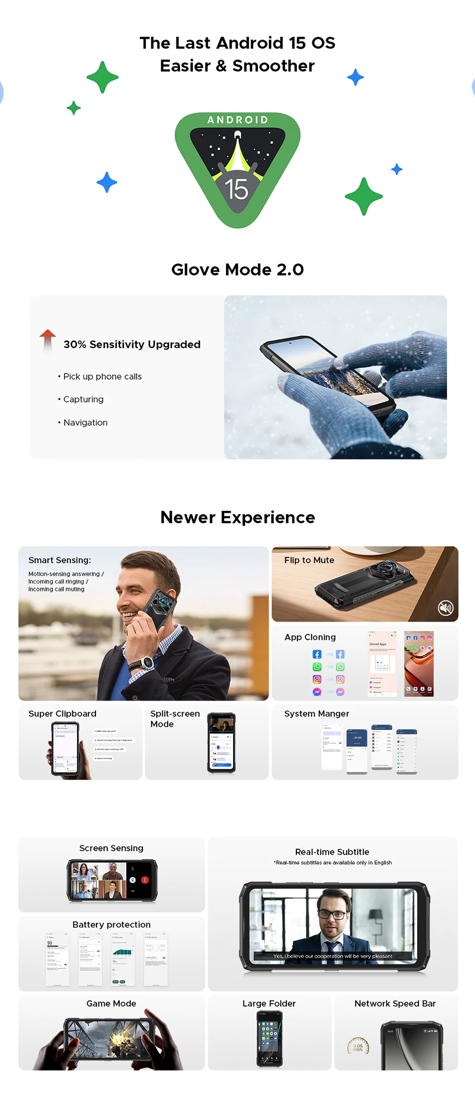 DOOGEE Blade20 Play Robustes 5G - Kapazität 10300mAh, 33W, 6,6 Zoll