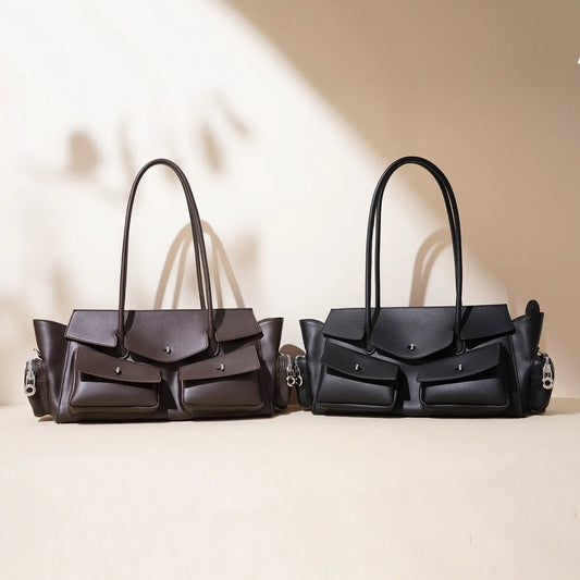 ARI women large capacity shoulder handbag – multi-pocket underarm bag for daily use