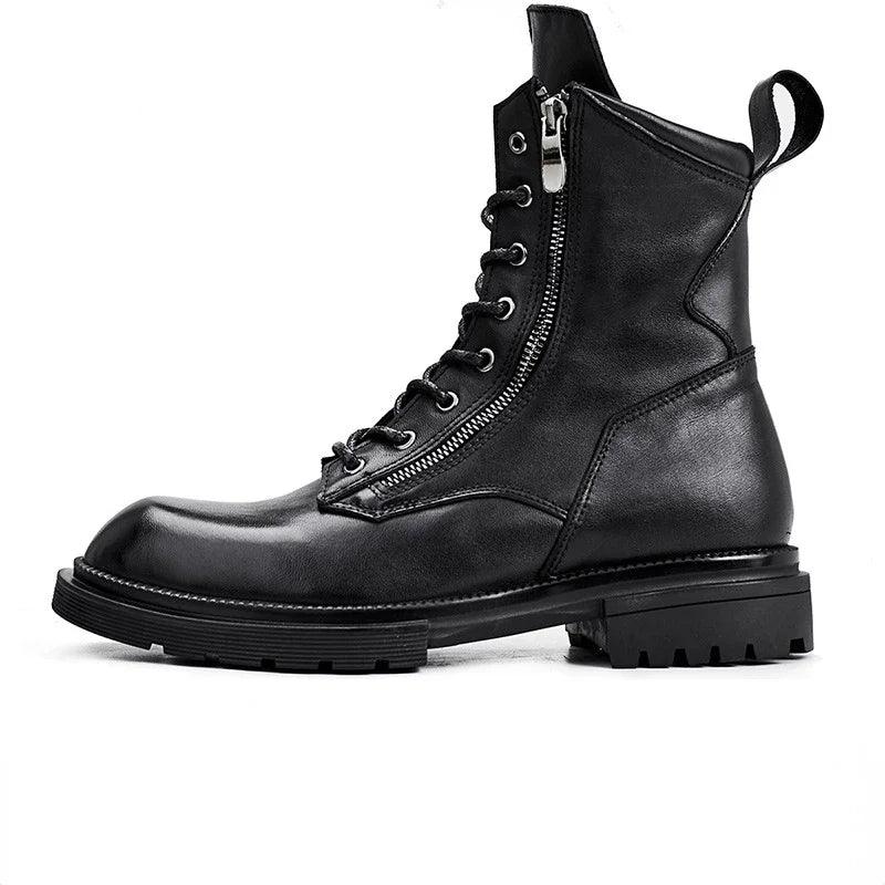 fashion luxury genuine leather designer british style handmade boots