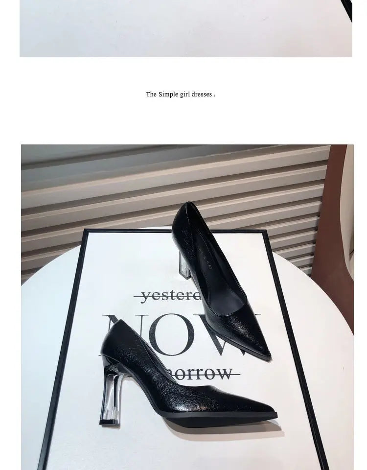 Comemore 2022 New Trend Women Summer Shoes Elegant elegant High Heels French Pointed Stiletto Office Girls' Shoes Zapatos De Mujer