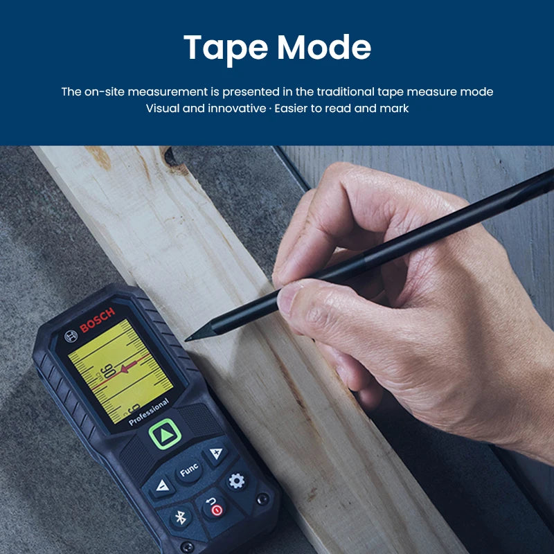Bosch Laser Entfernungsmesser 30/40/50/100m Distanzmesser Hochpräzision Laser Level Elektronisch Bluetooth Messwerkzeuge GLM 50-27CG