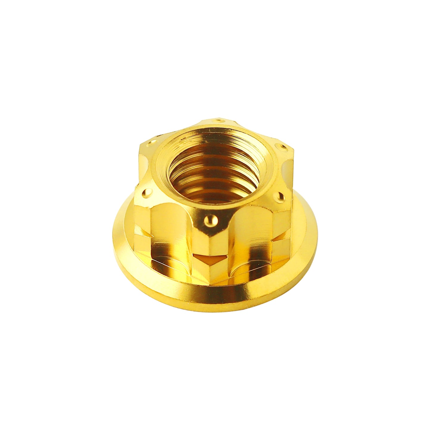 XMSJ Hex Sechseck Flansch Titan Muttern M6 M8 M10 M12 Hinterachse Sperrmutter für Fahrrad Motorrad Titan Befestigung