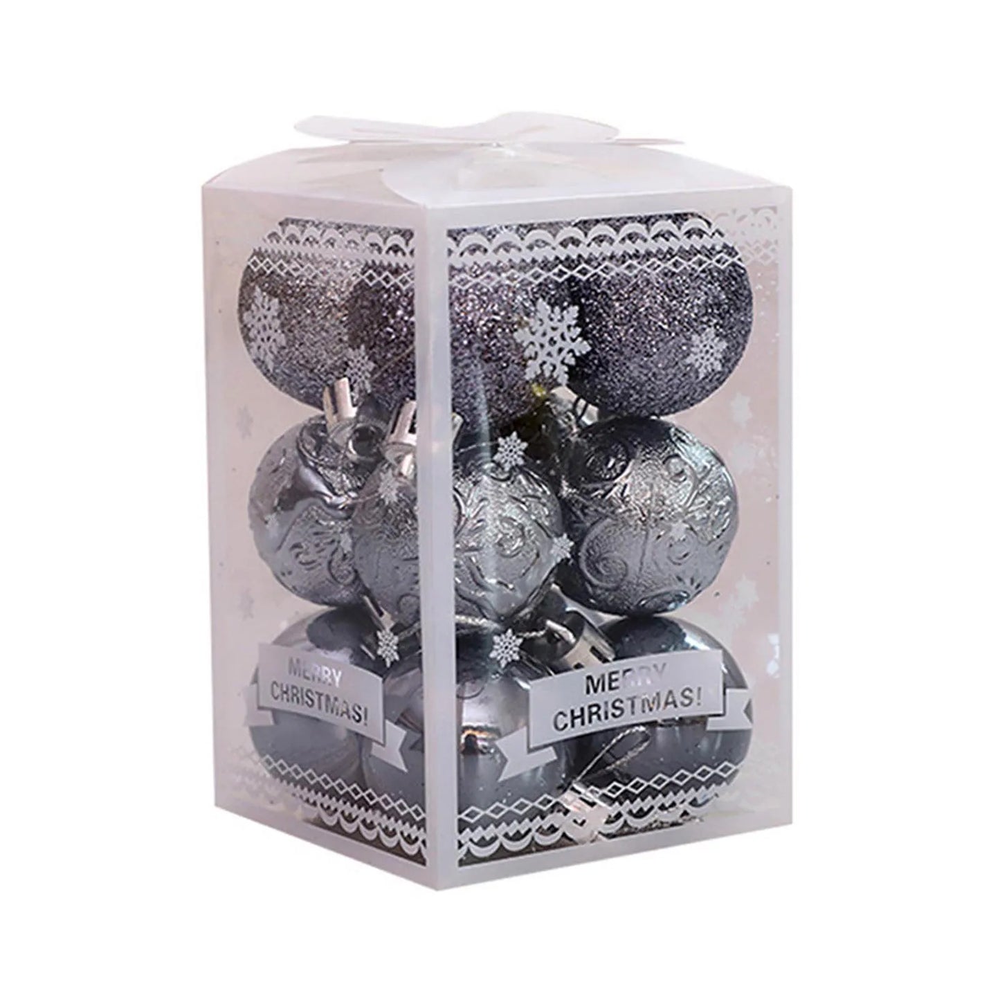 Choice Weihnachtskugeln 12er Set - Kunststoff Durchmesser 6 cm