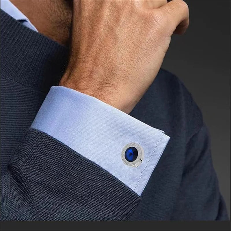 Stylish French Round Cufflinks Fashion Cufflinks Set For Men Women Tuxedo Shirt Studs Fits Business Wedding Party