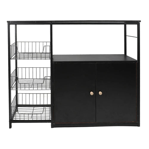 Küchenschrank Multifunktional Bodenstehend Sideboard Mikrowellenregal Organizer