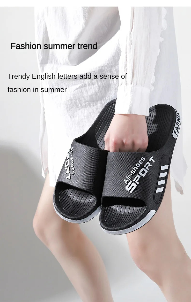 Mode Herren Hausschuhe PVC Weich Sohle Rutschfest Slides Casual Outdoor Strand Flip Flops Heim Badezimmer Paare Hausschuhe Neue Sandale