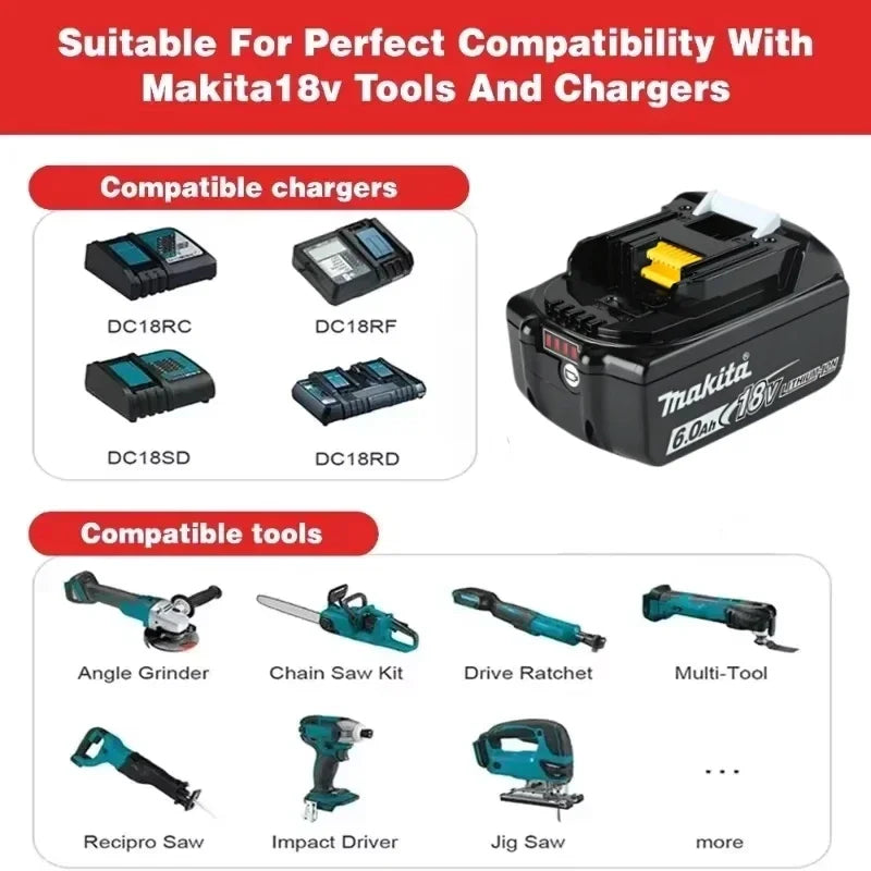 Makita BL1850B 18V Akku LXT - 6.0Ah 5.0Ah Kompakt Leicht