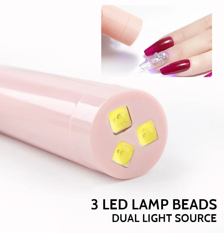 UV Light for Gel Nails, Denabuty Mini U V LED Nail Lamp Handheld with Stand, Portable Nail Dryer Rechargeable USB Cordless
