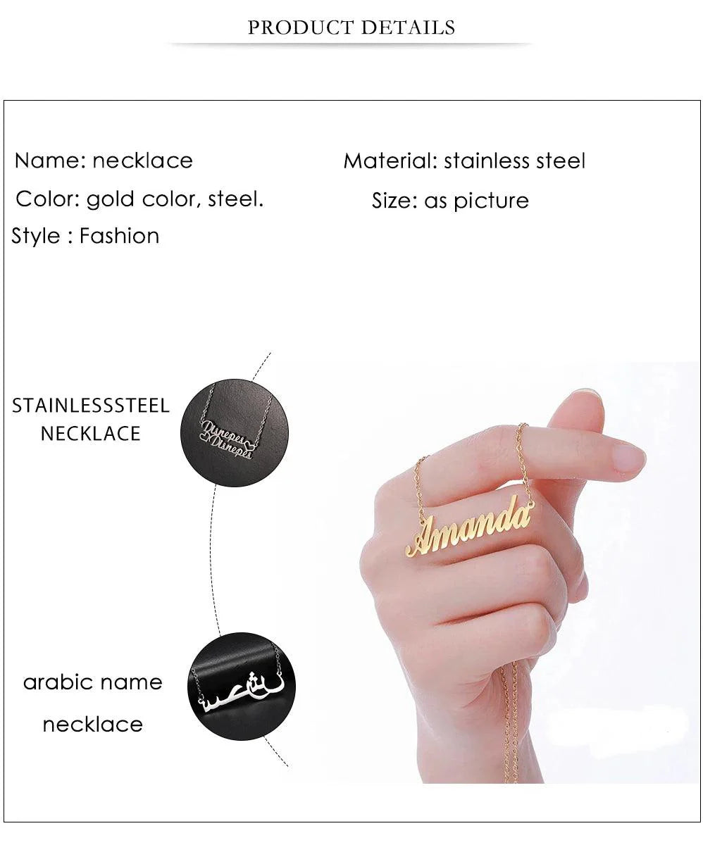 Your name on Necklace  Stainless Steel Jewelry