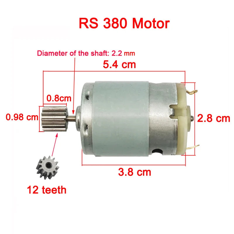 Children's electric car DC motor, kid's car high speed motor,DL 550 High-power motor 570 35000rpm engine