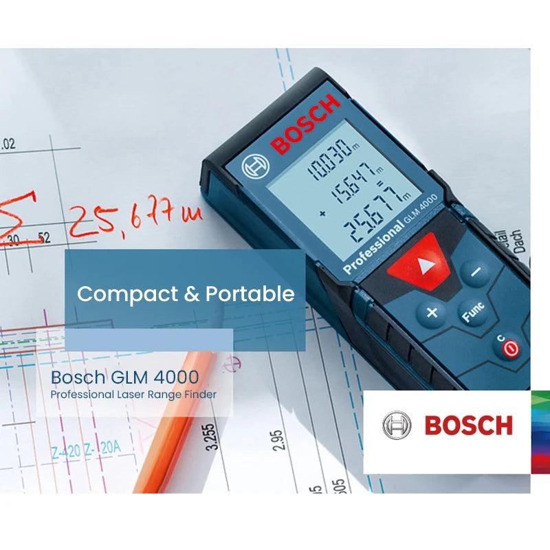 Bosch Laser Entfernungsmesser 30/40/50/100m Distanzmesser Hochpräzision Laser Level Elektronisch Bluetooth Messwerkzeuge GLM 50-27CG
