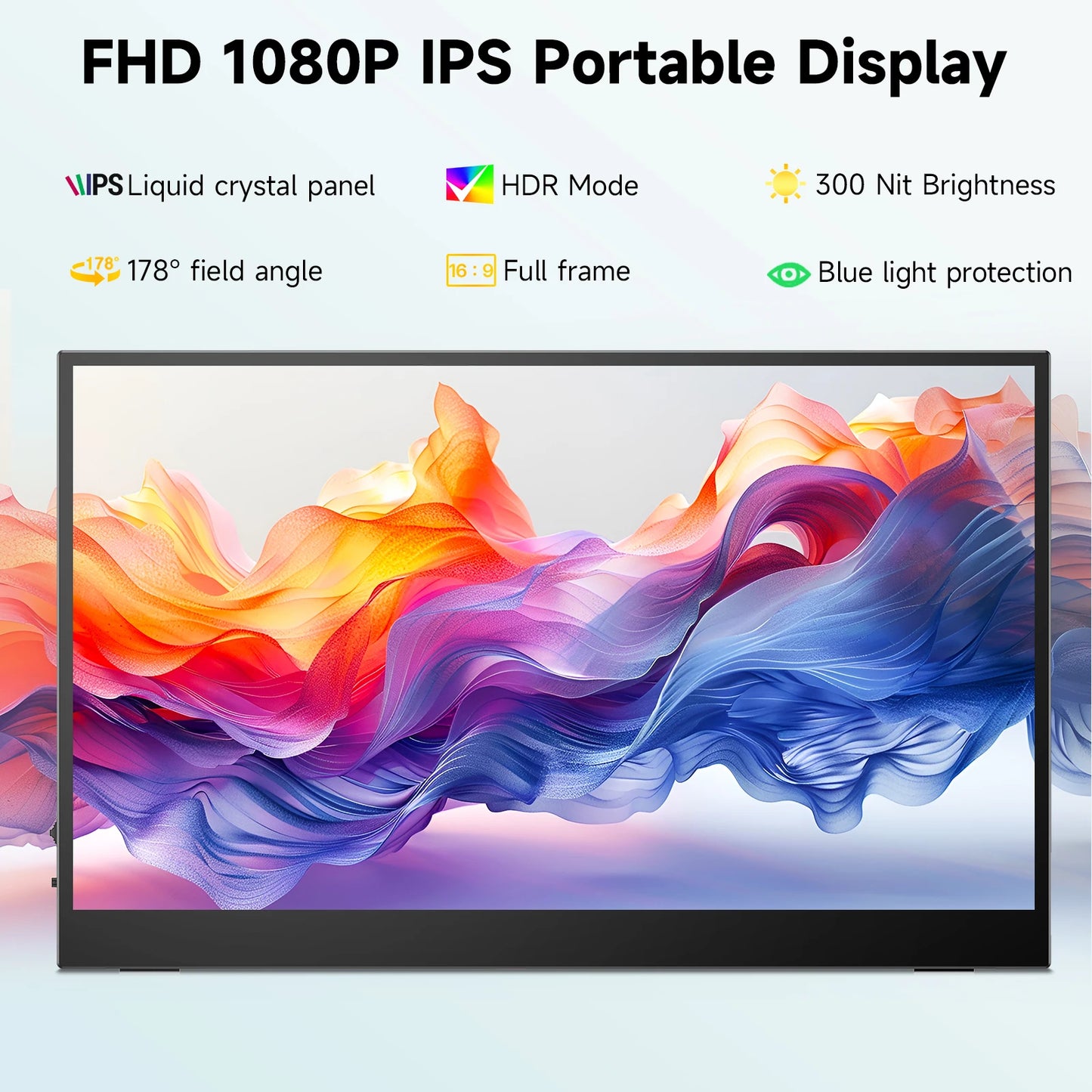 UPERFECT 15,6 Zoll Touch Monitor - Aufl. 1920x1080, 300 CD/M2, 60 Hz