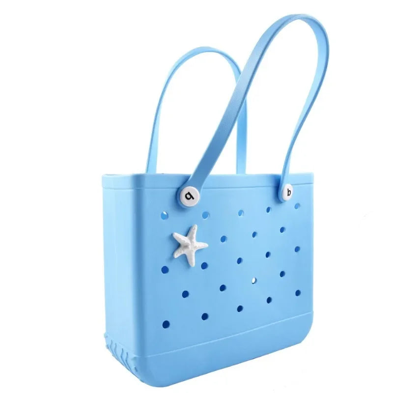 Beach Charms Bogg Bag Accessories EVA Rubber Handbag Fashion Waterproof Women Basket Pins Shell Buckles Badge Jelly Sac Bogg Bag