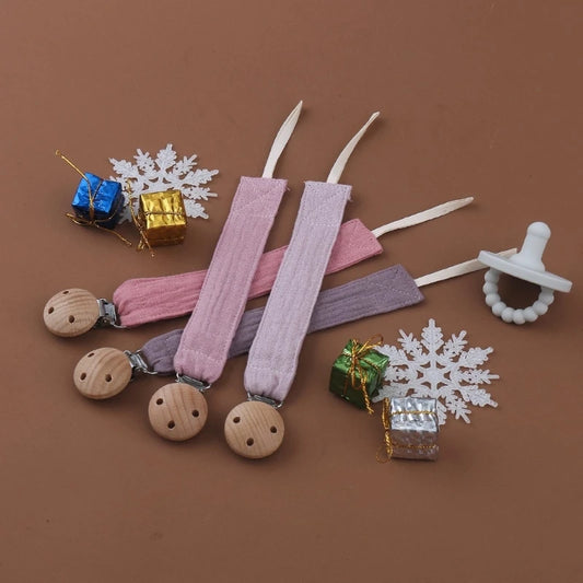 Schnuller-Clips 2025: Soft-Cotton Pacifier-Chain - Baby Shower Collection