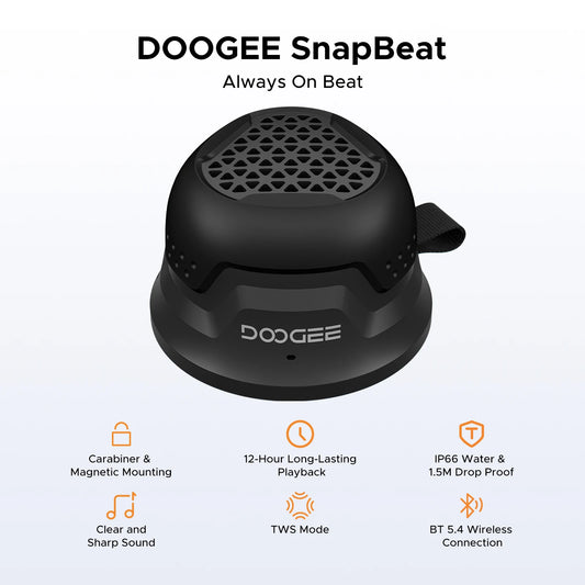 DOOGEE SnapBeat Magnetischer Bluetooth Lautsprecher - 12h Bis 25 W Mini