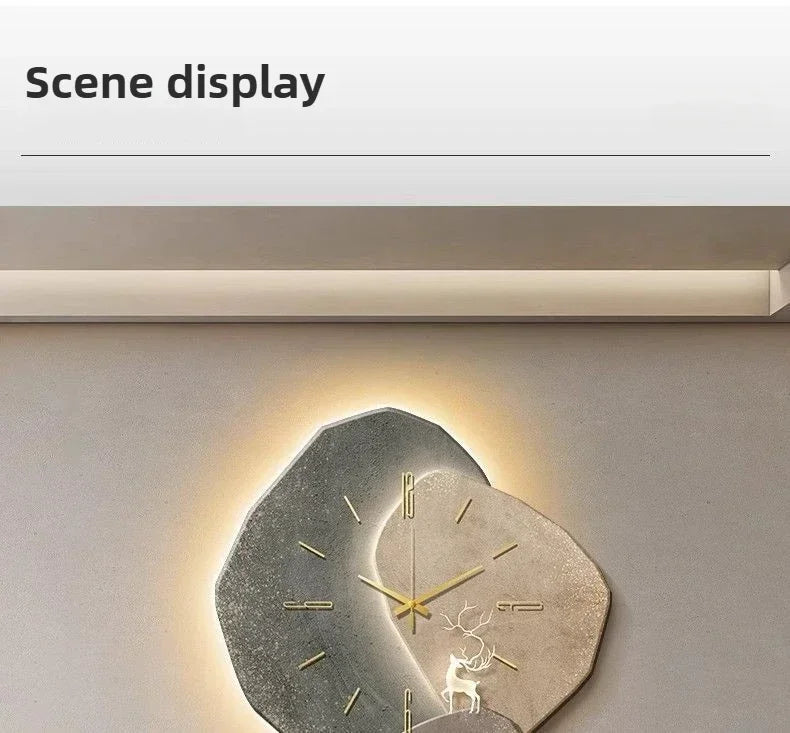 Modern Clock with Light Design Clock Minimalism Wall Clocks Stylish Large Living RoomMechanism Silent Decoration for Bedroom