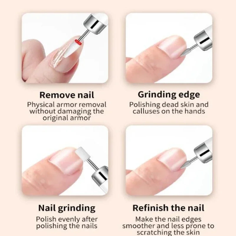 Electric Nail Polisher Drill Bits Professional Nails Grinding Polishing Dead Skin Removal Art Sanding File Pen Manicure Machine