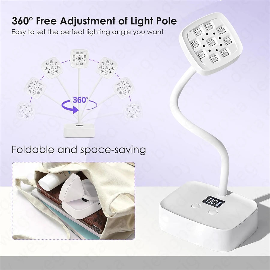 Rechargeable Sun uv Led Nail Lamp Professional uv Light for Gel Nails,Mini Nail Dryer Led uv Light Lamp for Nail Art Salon