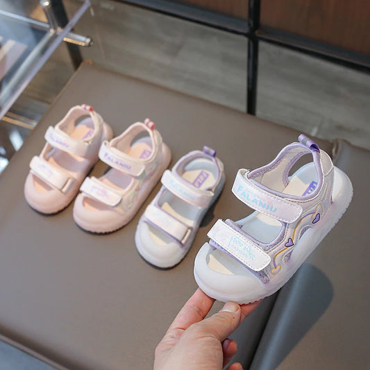 Baby-Sandalen 2025: Jelly-Sohle Zehenschutz Strand Sicherheit - Beach Safety Kollektion 6 Monate-3 Jahre
