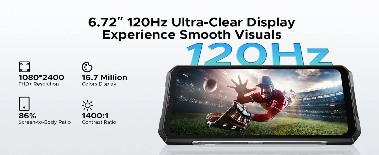 DOOGEE Blade GT Play Robustes 5G - 256 GB, 5800 mAh, 6,72 Zoll