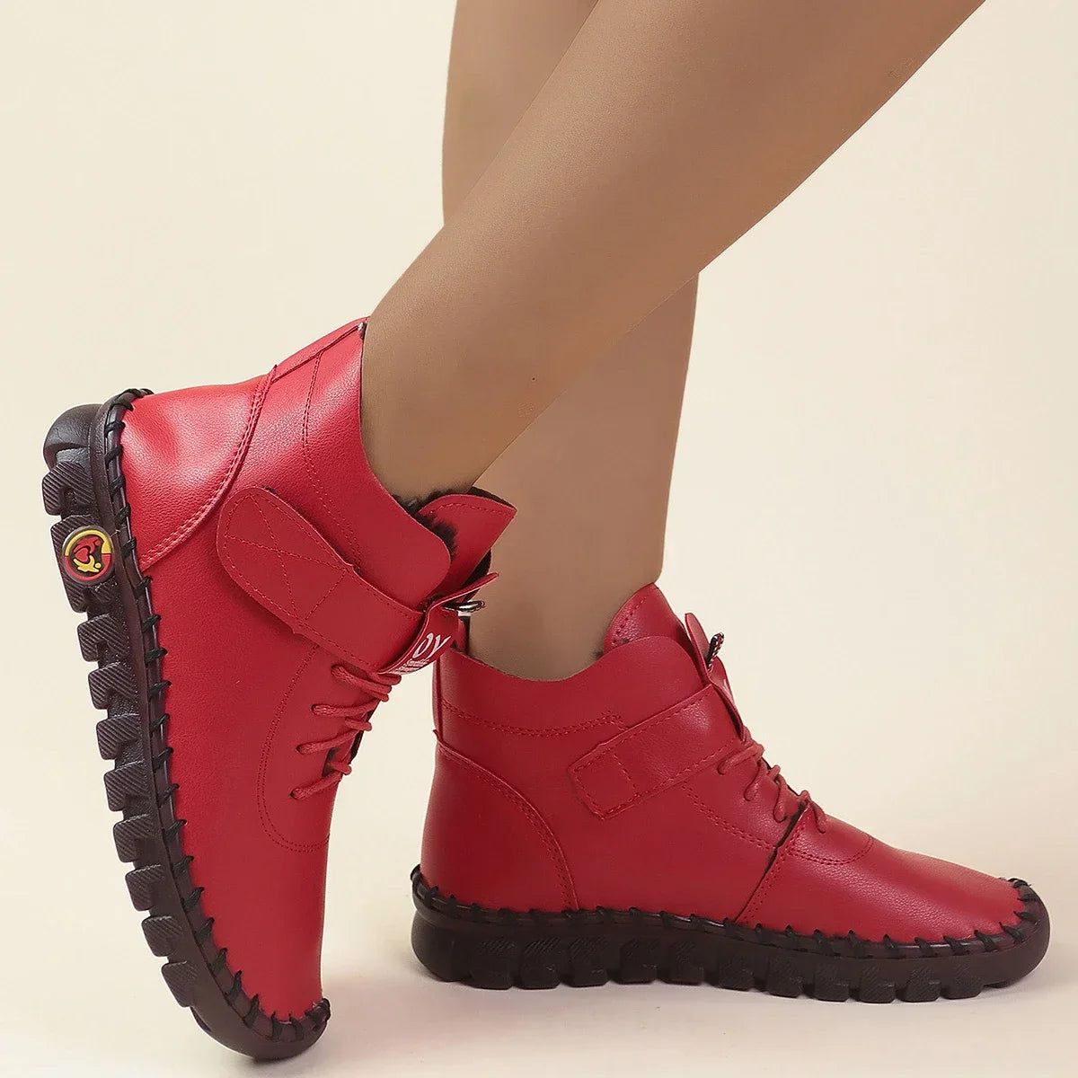 Ghete de iarnă cu căptușeală de blană Maogu - Mărimi 36-41 Impermeabile Toc până la gleznă 1-3 cm