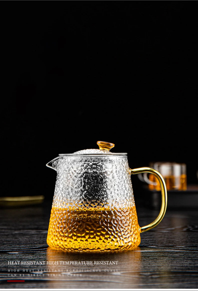 GIANXI High Quality Heat Resistant Glass Tea Pot Chinese Kung Fu Tea Set Puer Kettle Coffee Glass Pot Convenient Office TeaPot