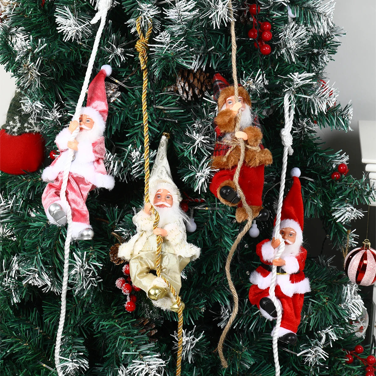 Choice Weihnachtsmann Kletterleiter Anhänger - Größe 5 cm Kunststoff