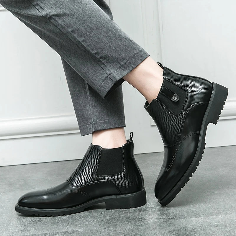 Golden Sapling Chelsea Boots Slip On - Knöchelhoch, EU Größe 42, Flacher Absatz Bequem