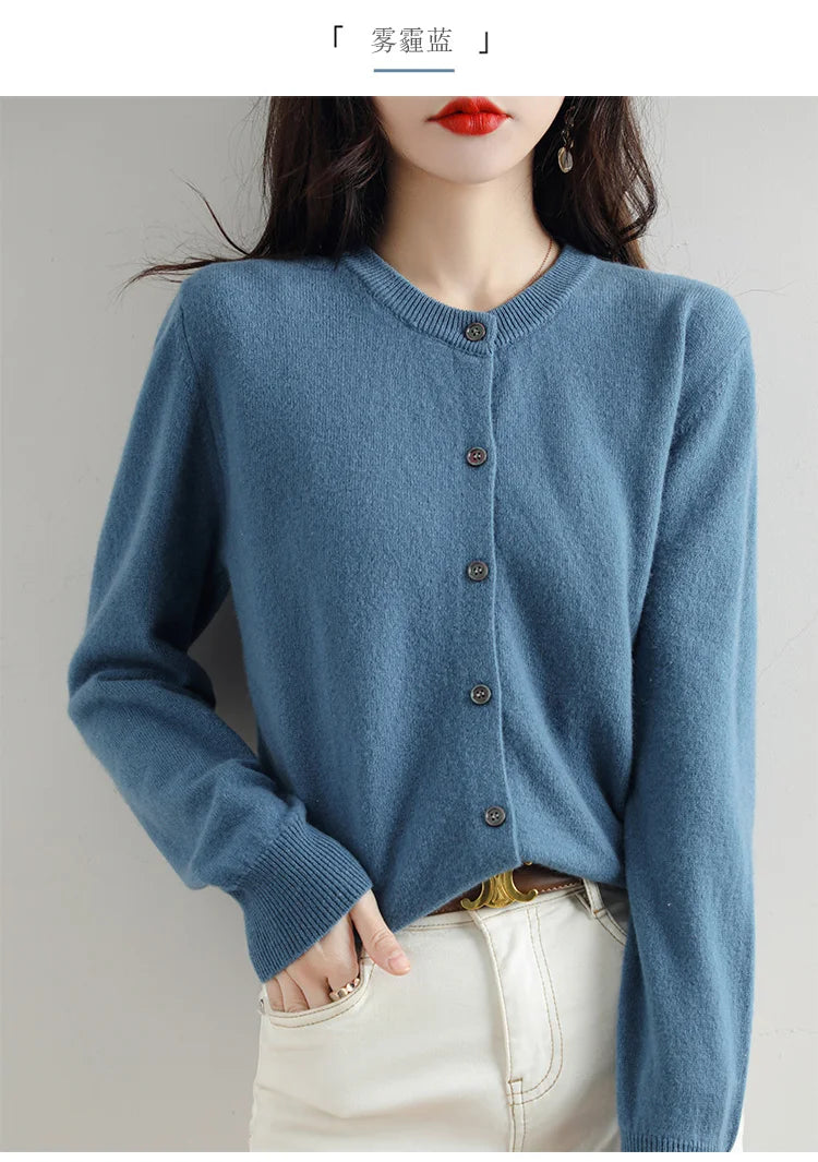 Ganleawort Cardigan Kuschelig - Größe Regular; Mat. W/A/V