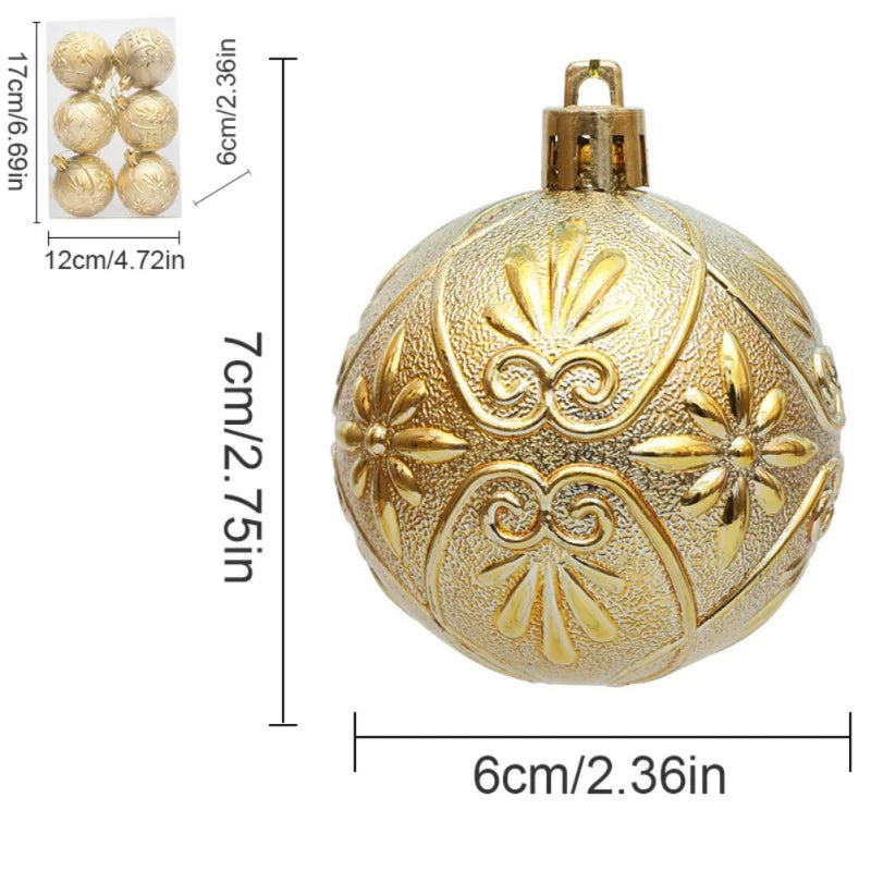 Choice Christbaumkugeln Bruchsicher - Kunststoff 6 Stück 4 cm