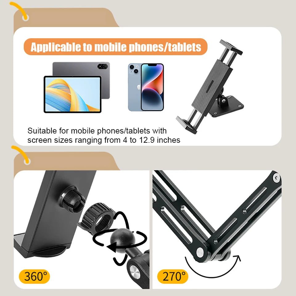 OUTMIX Cantilever Tablethalterung - 360° 4,7–12,9 Zoll