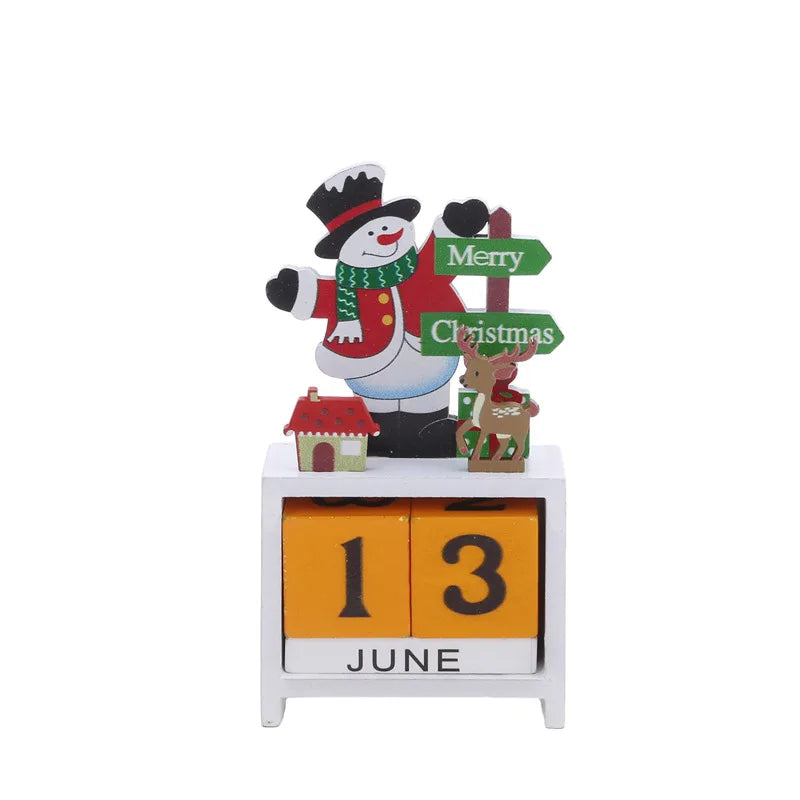 CN Adventskalender Holz Countdown - Kapazität 24 Tage, Größe 15x20 cm