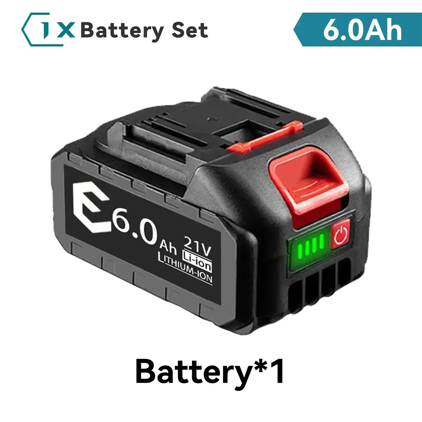 Makita 21V 6000mAh 5S2P Li-ion Battery for Power Tools Drills High Capacity Fast Charge Rechargeable with Protection Circuit
