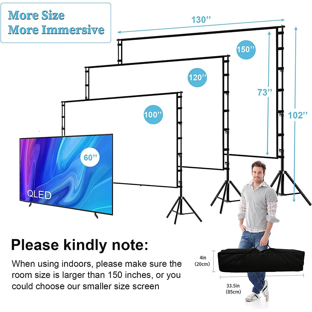 Projektor-Leinwand 2025: VEIDADZ Portable Stand-Screen - Home Theater Collection
