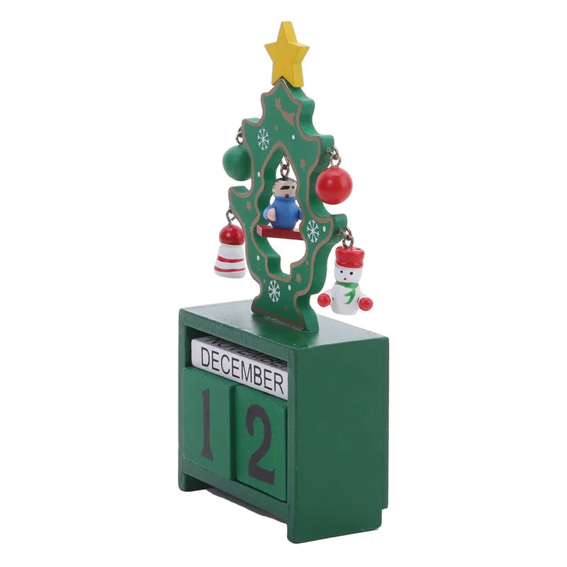 CN Adventskalender Holz Countdown - Kapazität 24 Tage, Größe 15x20 cm