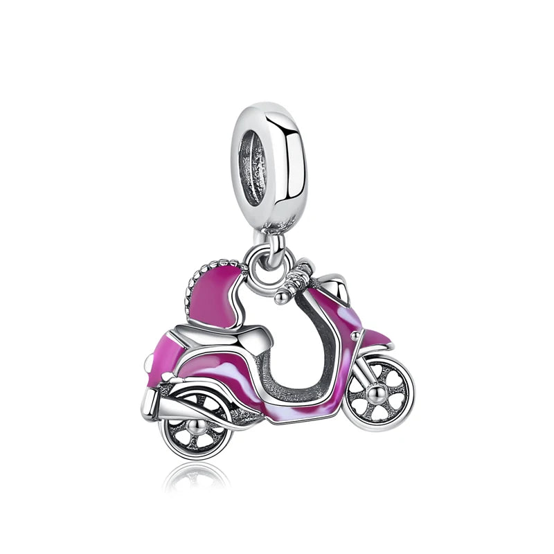 Originale 925 Sterling Silber Charms Liebe Reise London Bus Koffer Paris Perlen passen für Pan Armbänder Halsketten Frauen DIY Schmuck