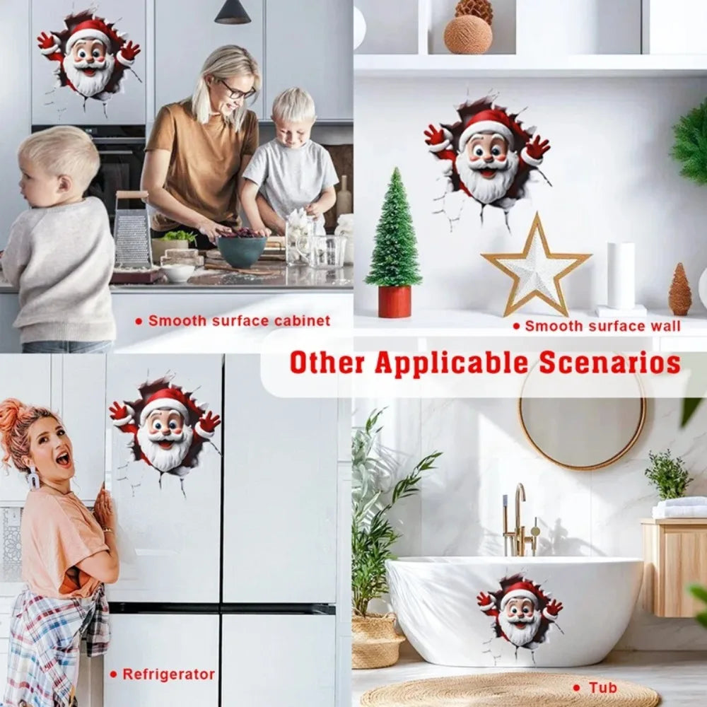 Christmas Toilet Sticker Merry Christmas Decoration Santa Claus Bathroom Sticker Home Toilet Decoration 2026 New Year Gift Fun