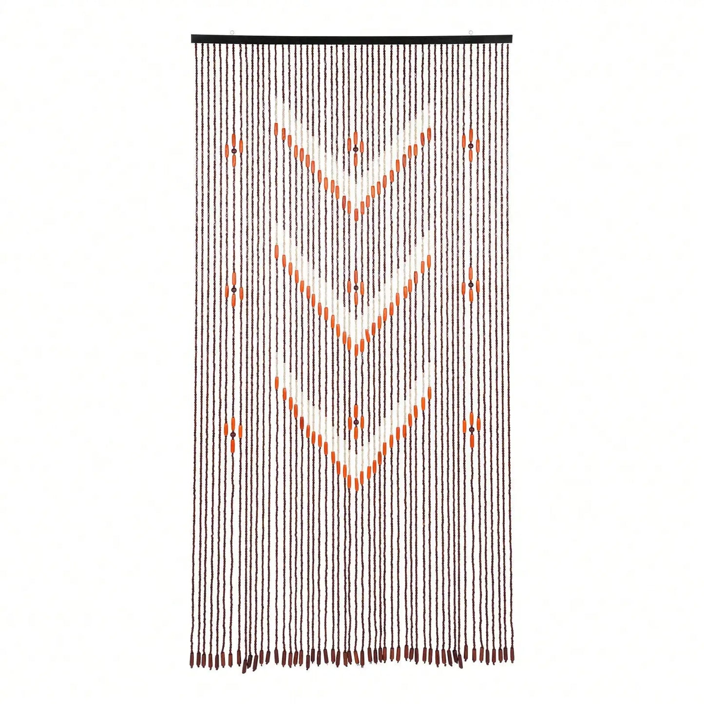 BambooHome V-Form Bambusvorhang - Baumwolle 90×190 cm